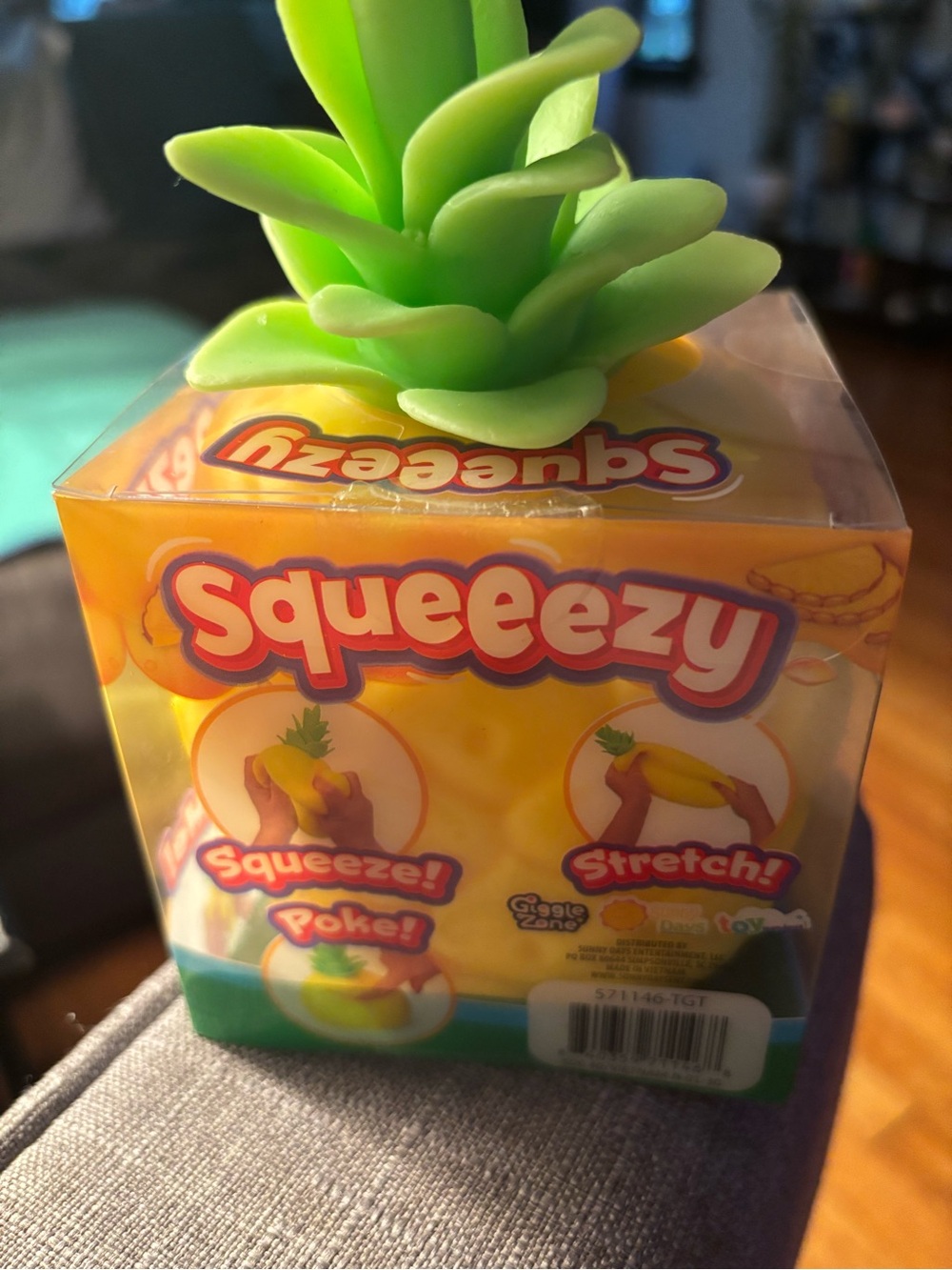 Pineapple Squishy Stress Toy - Yellow/Green - Picture 3 of 5